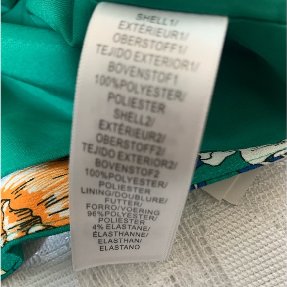 AIDAN MATTOX CROP BLOUSE TEAL FLORAL SIZE 8😍 - Picture 8 of 9